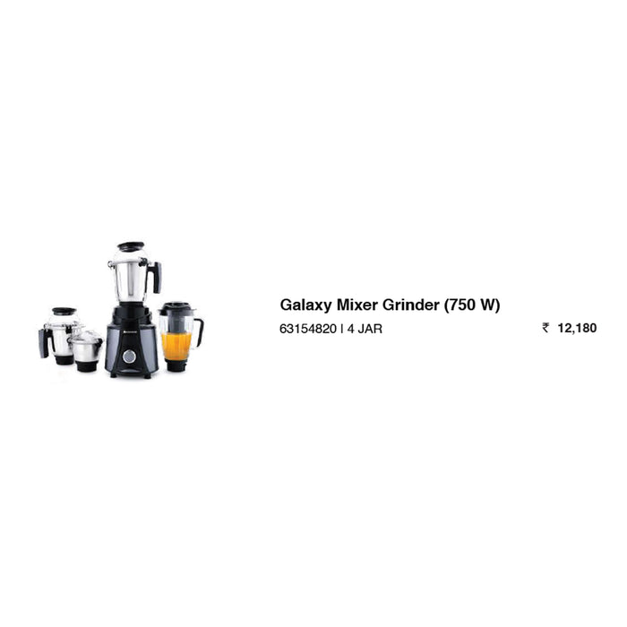 Wonder Chef - Galaxy Mixer Grinder (750 W)