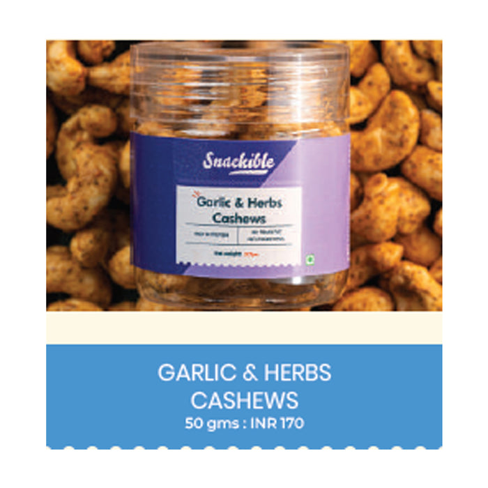 Snackible - Garlic & Herbs Cashews