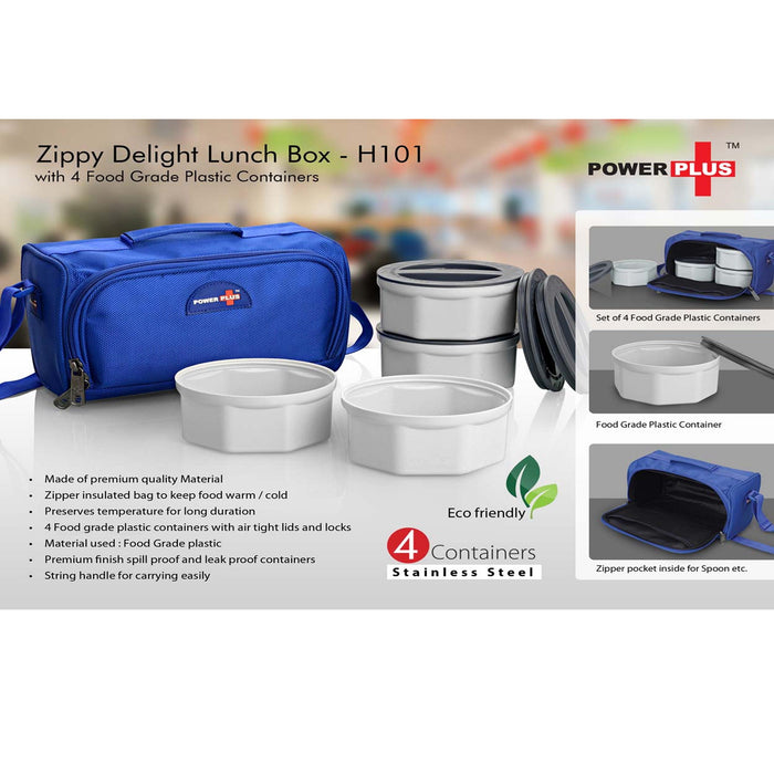 Zippy Delight: 4 container lunch box (plastic containers)  - H 101