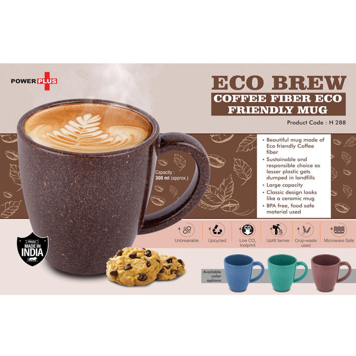EcoBrew Mug : Coffee Fiber Eco Friendly Mug with Handle | Capacity 300ml approx -  H 288