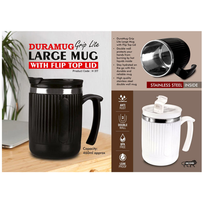 Power Plus - Durga Grip Lite Large Mug With Flip Top Lid H 317