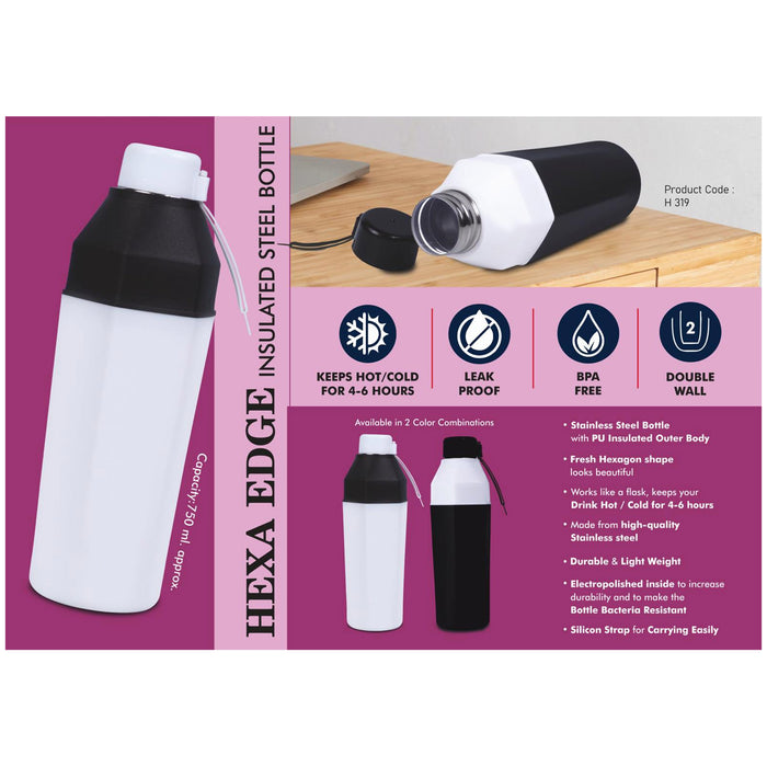 Power Plus - Hexa Edge Insulated Steel Bottle H 319