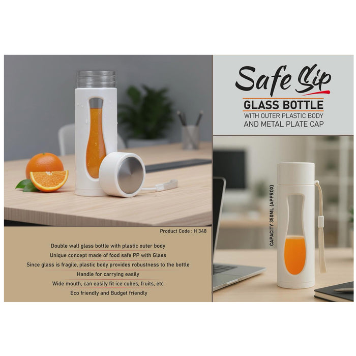 Power Plus - Safe Sip Glass Bottle H 348