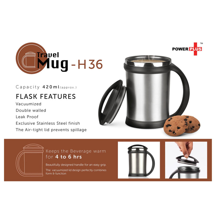 Power Plus Vacuumized travel mug - H 36