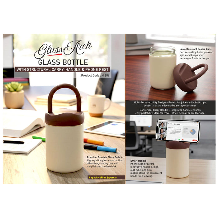 Power Plus - Glass Arch Glass Bottle H 386