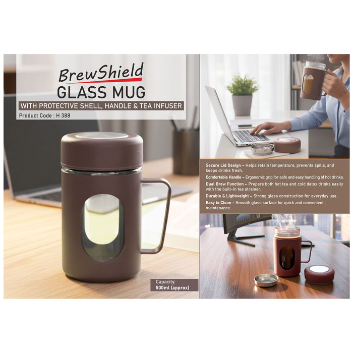 Power Plus - Brew Shield Glass Mug H 388