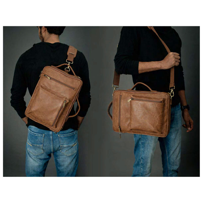 OBLIQUE- HAWK TAN   LAPTOP BAG