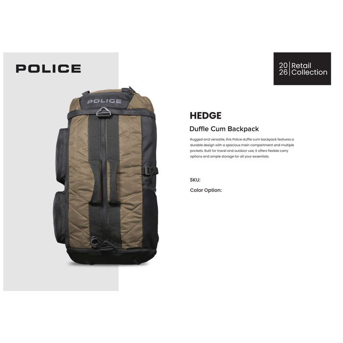 Police - Hedge Duffle Cum Backpack