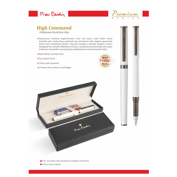 Pierre Cardin - High Command Premium Fountain Pen White