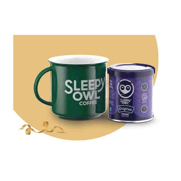 SLEEPY OWL COFFEE  - Instant Coffee & Mug Bundle