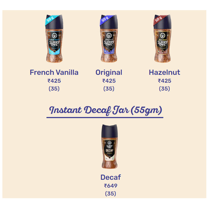 Sleepy Owl - Instant Coffee Jars 50 Grams