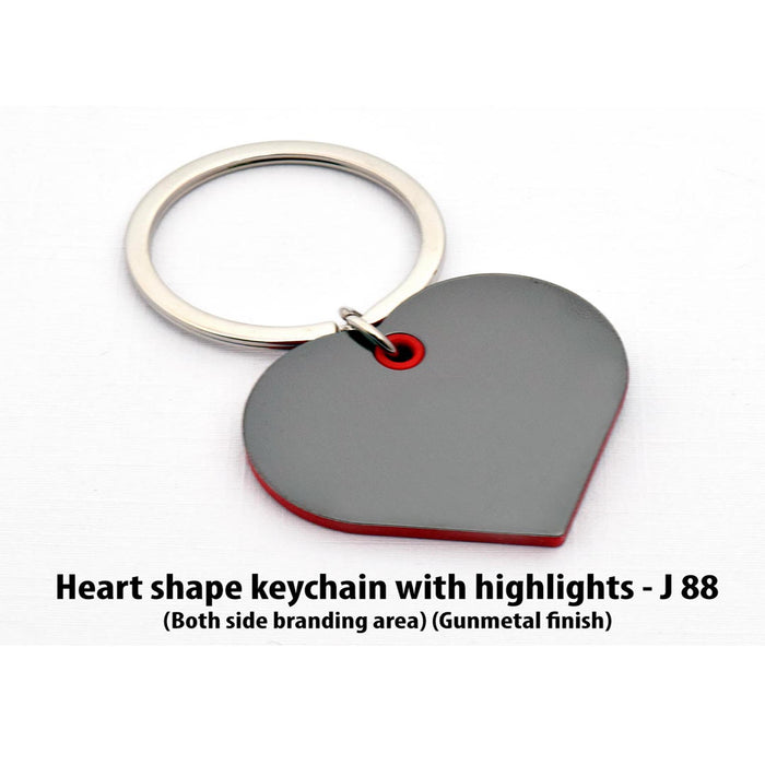 Heart shape keychain with highlights  - J 88