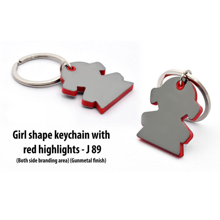 Girl shape keychain with highlights  - J 89