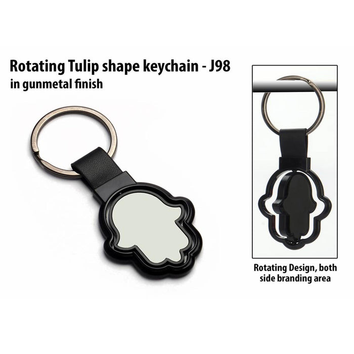 Rotating Tulip shape keychain - J 98