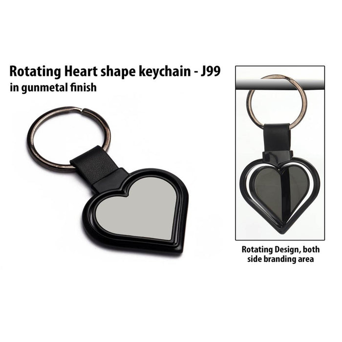 Rotating Heart shape keychain - J 99
