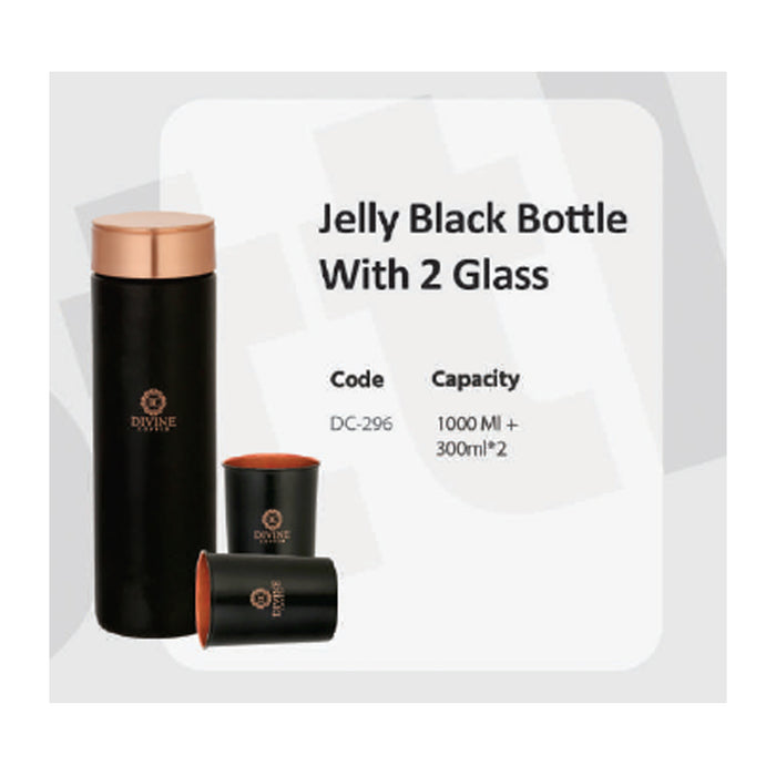 Jelly Black  Bottle With 2 Glass   DC-296