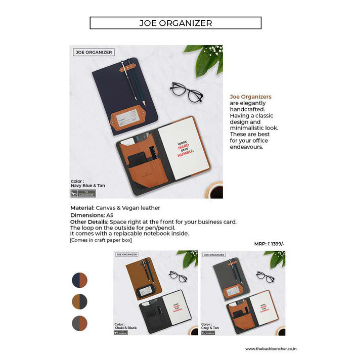 The Back Bencher - Job Notebook Organizer