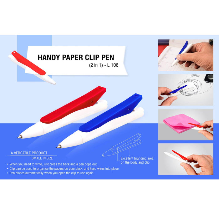 Handy Paper clip pen (2 in 1) - L 106
