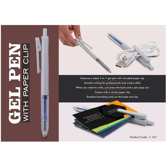 Power Plus - Gel Pen With Paper Clip L 167