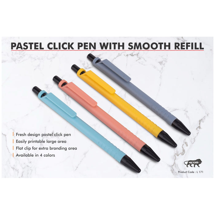Power Plus - Pastel Click Pen With Smooth Refill L 171