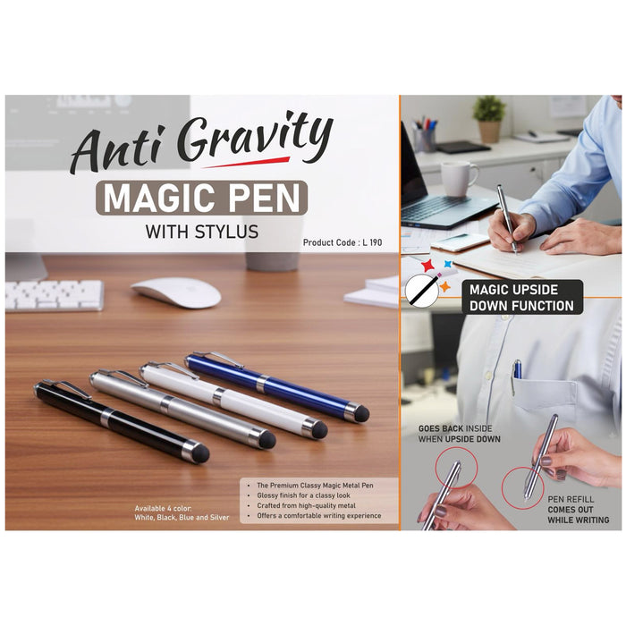 Power Plus - Anti gravity Magic Metal Pen With Stylus L 190