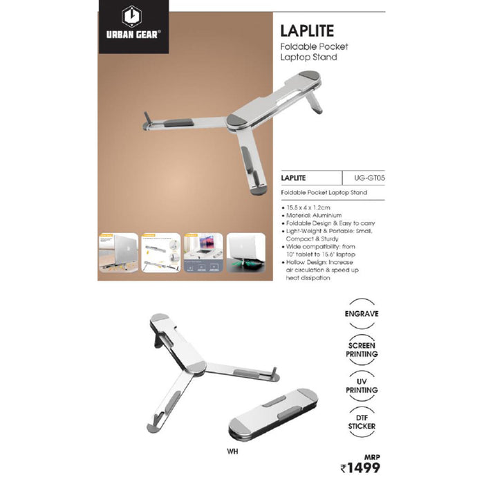 URBAN GEAR - Laplite - Flodable Laptop Stand - UG-GT05