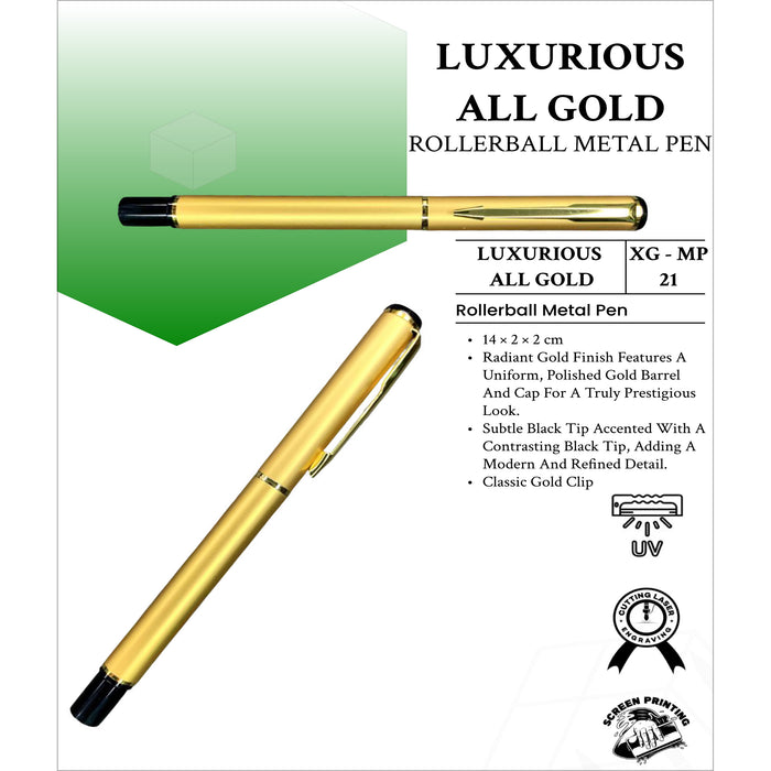 Luxurious All Gold  RollerBall Metal Pen XG- MP21