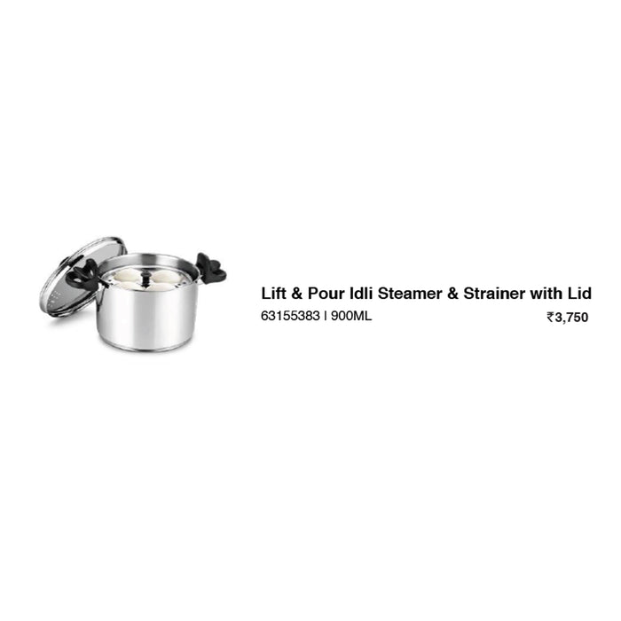Wonder Chef - Lift & Pour Idli Steamer & Strainer With Lid