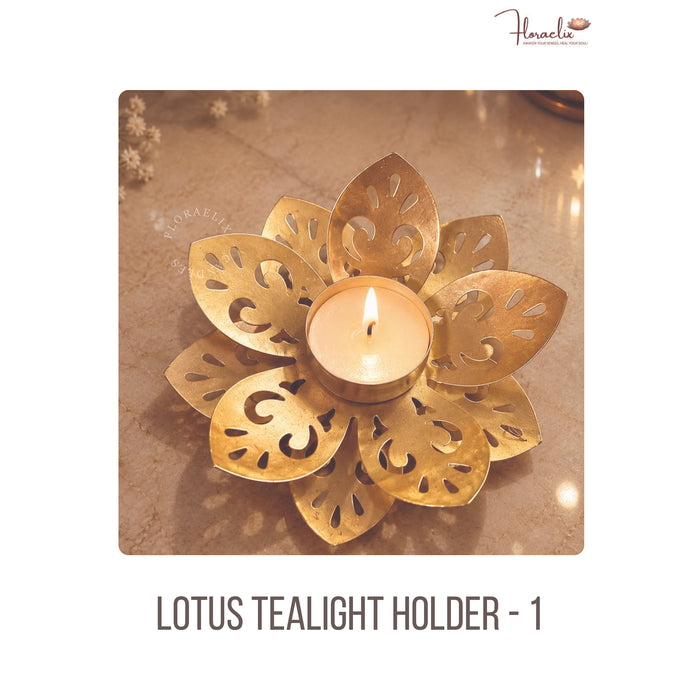 Floraelix - Lotus Tealight Holder -1  JSFC049