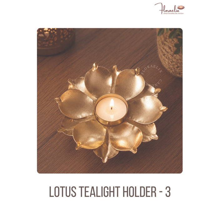Floraelix - Lotus Tealight Holder -3 JSFC051