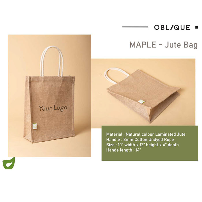 OBLIQUE - MAPLE - JUTE BAG