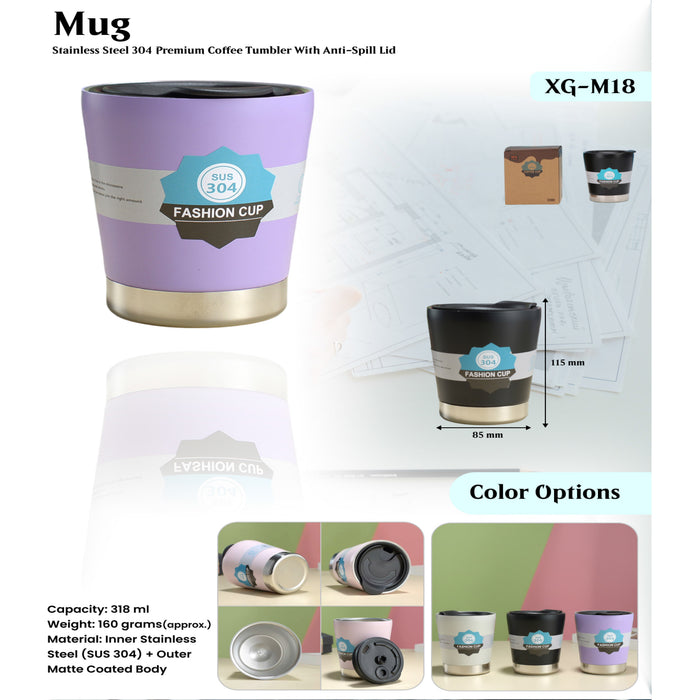 Inner Stainless steel (SUS 304)+Outer Matte Coated Body Mug XG - M18