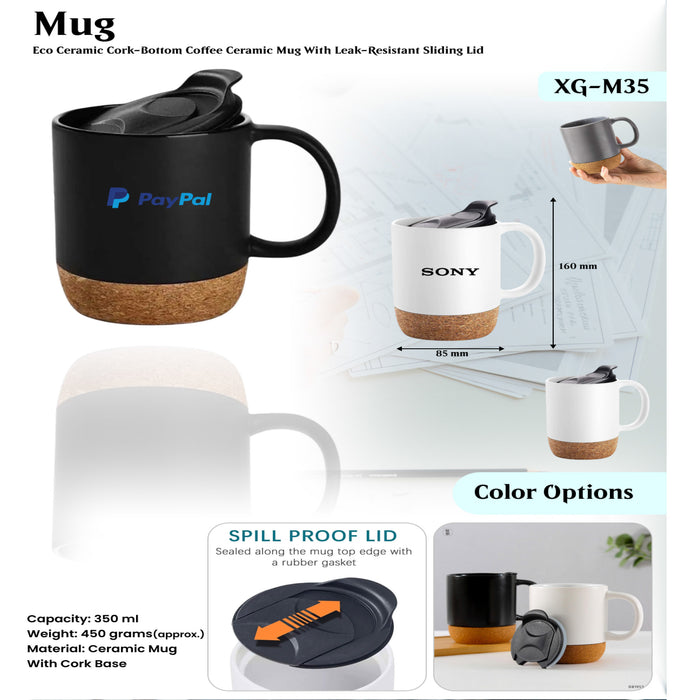 Ceramic  With Cork Base  Mug XG - M35