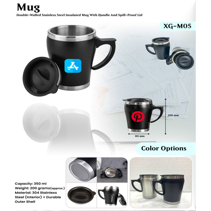 Stainless Steel (Interior) + Durable Outer Shell Mug XG - M05