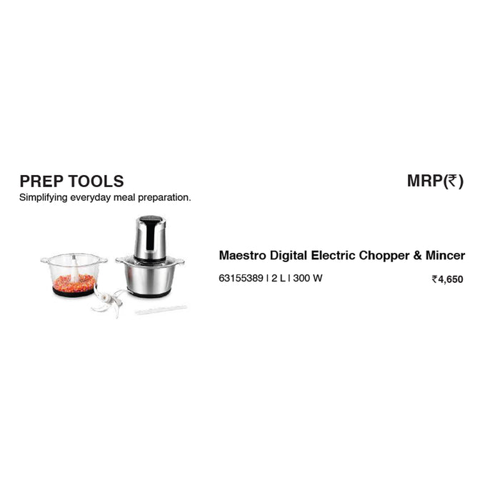 Wonder Chef - Maestro Digital Electric Chopper & Mincer