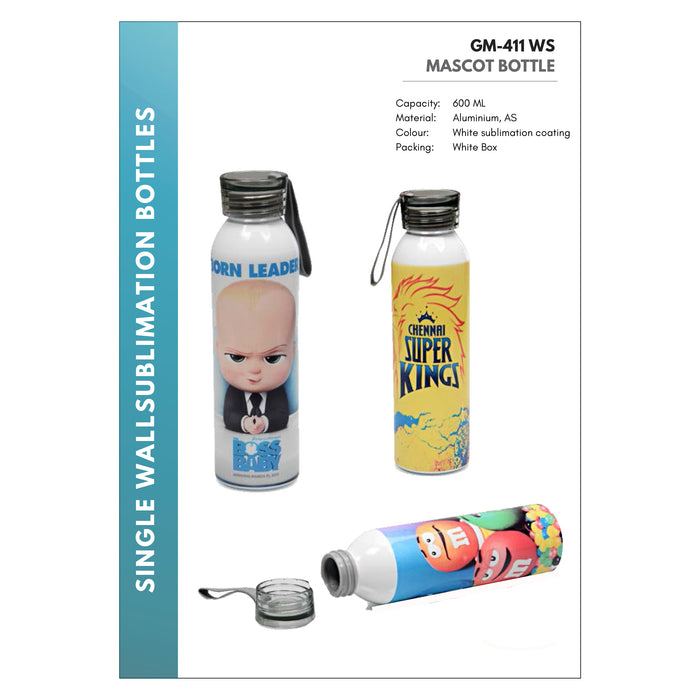 GM - Mascot Aluminium Sublimation Bottle GM-411WS