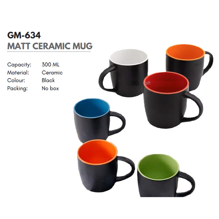 GM - Black Ceramic Mug GM-634
