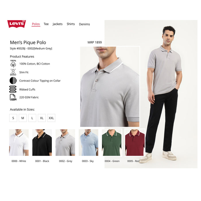 Levi's - Men's Pique  Tipping  Polo