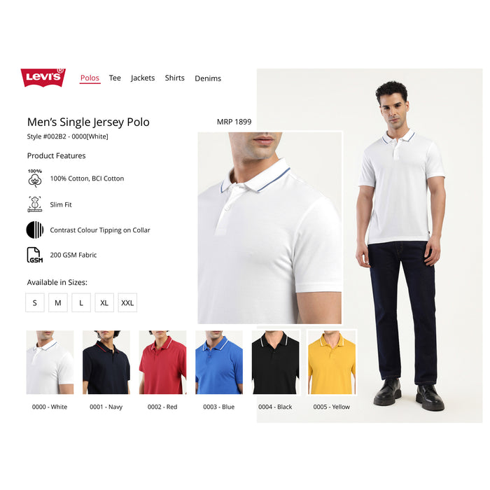 Levi's - Men's Single Jersey Polo