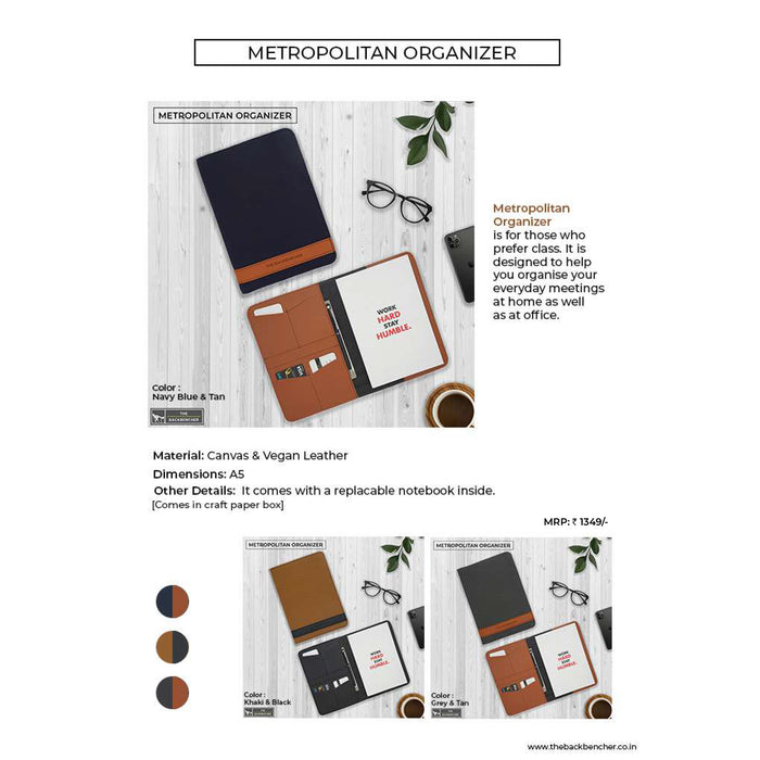 The Back Bencher - MetroPolitan Notebook Organizer