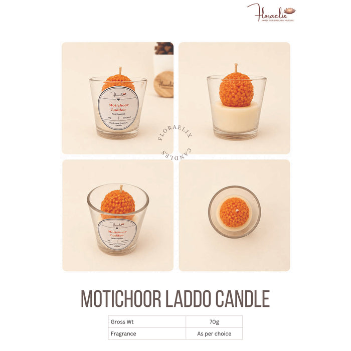 Floraelix - Motichoor Laddo Candle   JSFC084