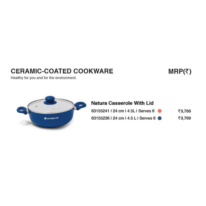Wonder Chef -  Natura Casserole With Lid