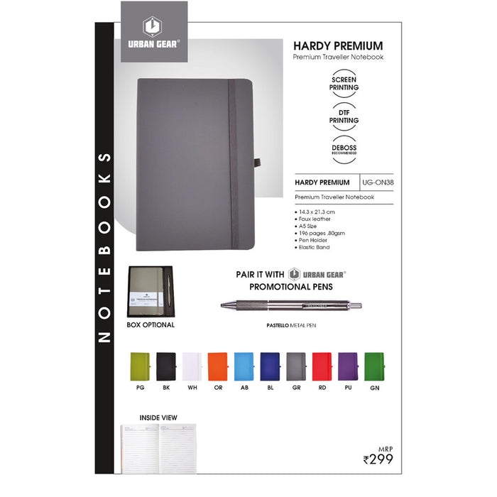 URBAN GEAR - Hardy Premium - Note Books (Hard Bound)  - UG-ON38