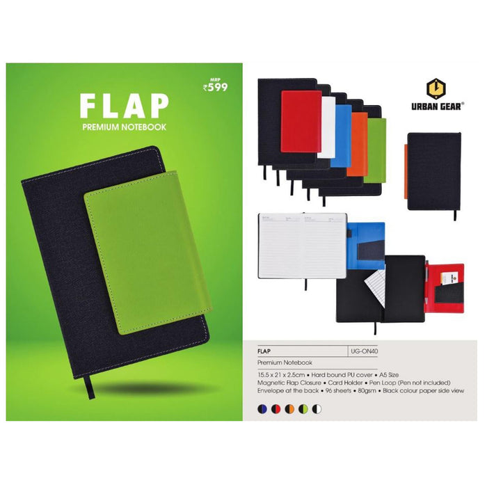URBAN GEAR - FLAP - Note Books (Hard Bound)  - UG-ON40