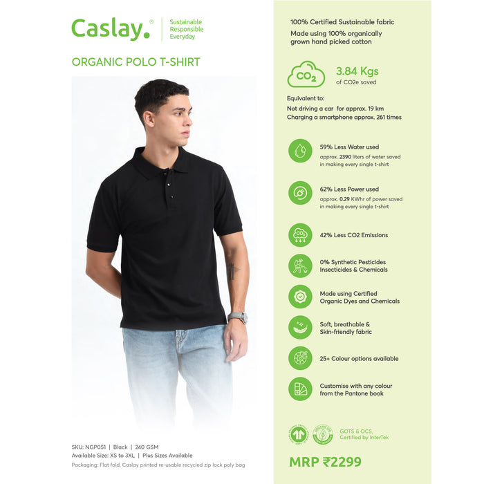 Caslay Organic Polo T - Shirt