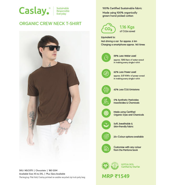 Caslay Organic Crew Neck T-Shirt