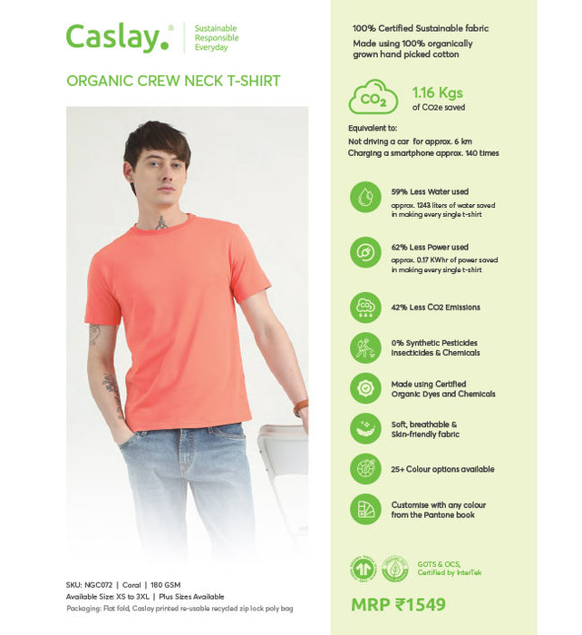 Caslay Organic Crew Neck T-Shirt