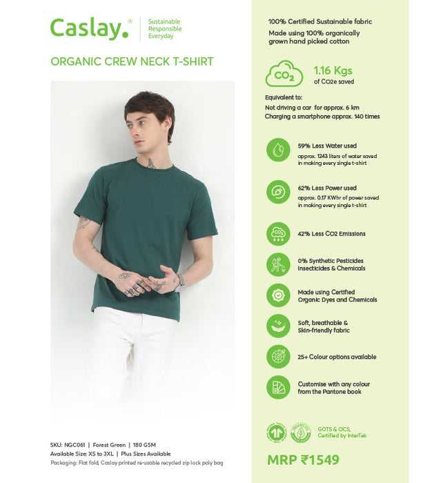 Caslay Organic Crew Neck T-Shirt