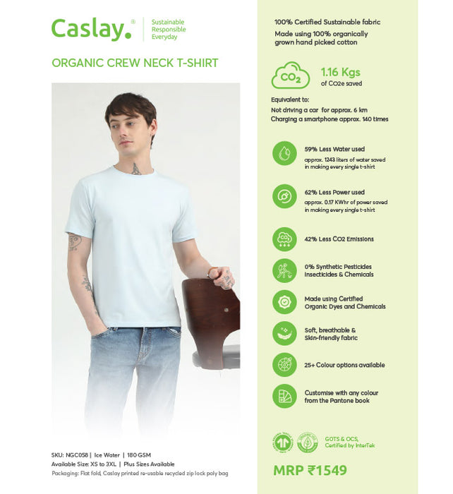 Caslay Organic Crew Neck T-Shirt