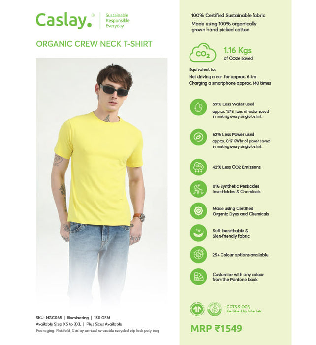 Caslay Organic Crew Neck T-Shirt